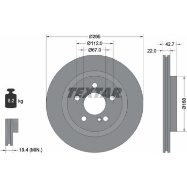 Textar | Bremsscheibe | 92286903