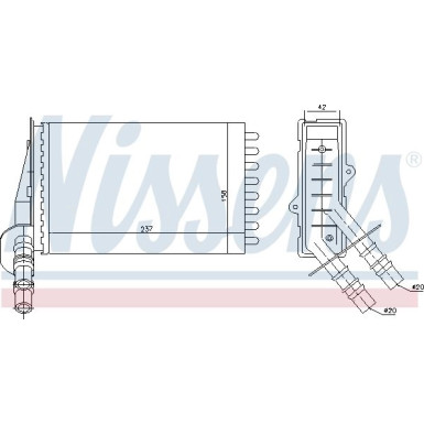 Nissens | Wärmetauscher, Innenraumheizung | 73374