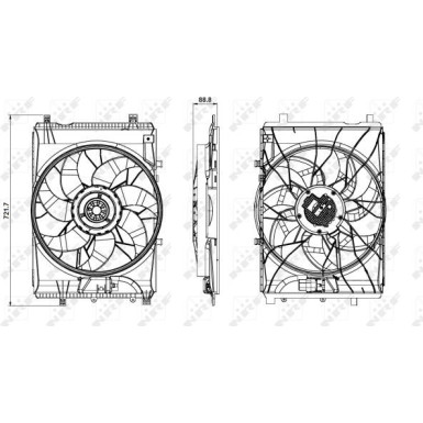 NRF | Lüfter, Motorkühlung | 47851