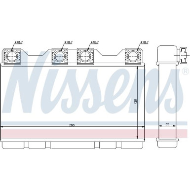 Nissens | Wärmetauscher, Innenraumheizung | 70515