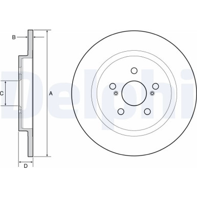 Delphi | Bremsscheibe | BG4650C