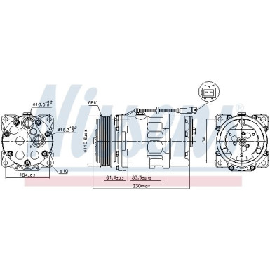 Nissens | Kompressor, Klimaanlage | 89055