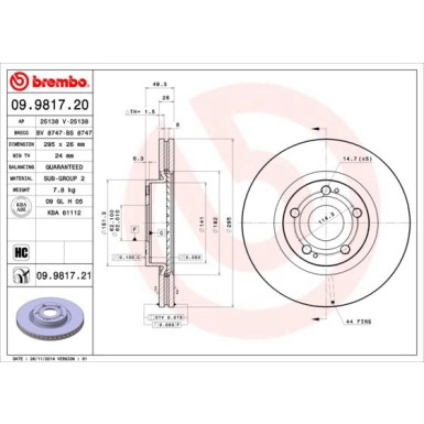 Brembo | Bremsscheibe | 09.9817.21