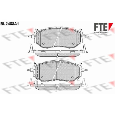 FTE | Bremsbelagsatz, Scheibenbremse | 9010761