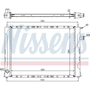 Nissens | Kühler, Motorkühlung | 642111