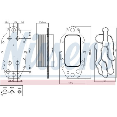 Nissens | Ölkühler, Motoröl | 91121