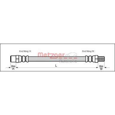 Metzger | Bremsschlauch | 4110330