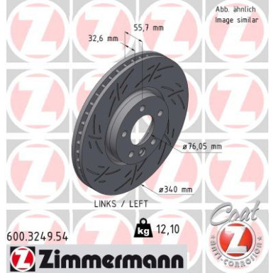 Zimmermann | Bremsscheibe | 600.3249.54