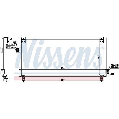 Nissens | Kondensator, Klimaanlage | 94365