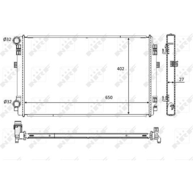 NRF | Kühler, Motorkühlung | 58453