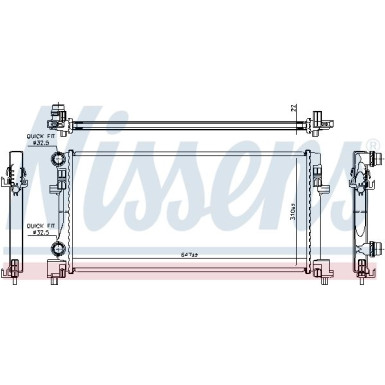 Nissens | Kühler, Motorkühlung | 64106