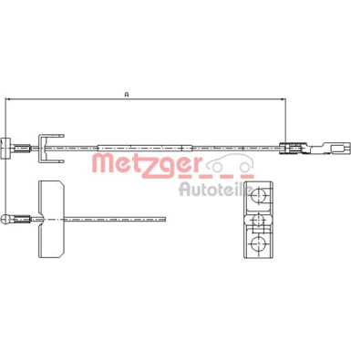 Metzger | Seilzug, Feststellbremse | 11.6802