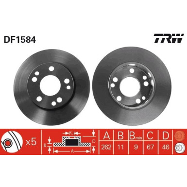 TRW | Bremsscheibe | DF1584