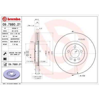 Brembo | Bremsscheibe | 09.7880.21