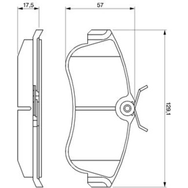 BOSCH | Bremsbelagsatz, Scheibenbremse | 0 986 461 147