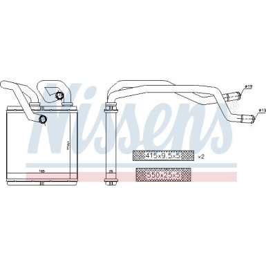Nissens | Wärmetauscher, Innenraumheizung | 72216
