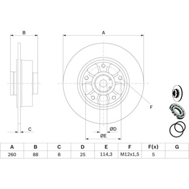 BOSCH | Bremsscheibe | 0 986 479 C87