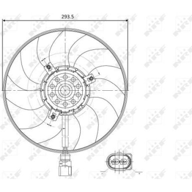 NRF | Lüfter, Motorkühlung | 47395