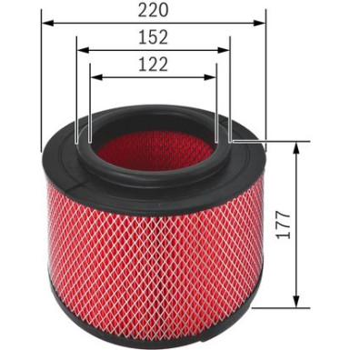 BOSCH F 026 400 344 Luftfilter