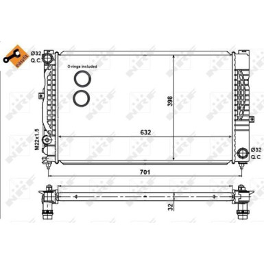 NRF | Kühler, Motorkühlung | 539504