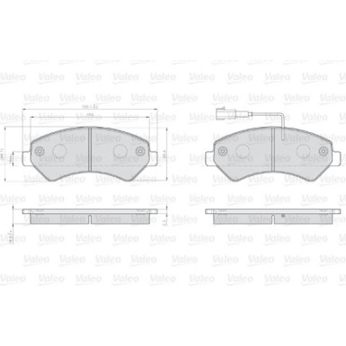 Valeo | Bremsbelagsatz, Scheibenbremse | 873466