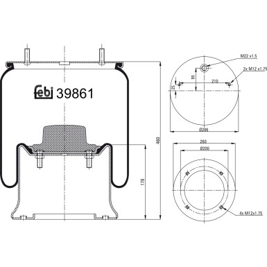 FEBI BILSTEIN 39861 Federbalg, Luftfederung