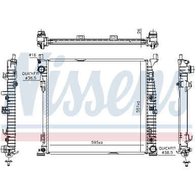 Nissens | Kühler, Motorkühlung | 67188