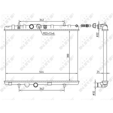 NRF | Kühler, Motorkühlung | 58226A