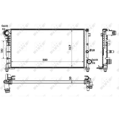 NRF | Kühler, Motorkühlung | 58237