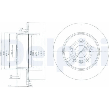 Delphi | Bremsscheibe | BG3183