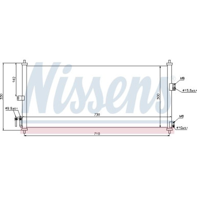 Nissens | Kondensator, Klimaanlage | 94616