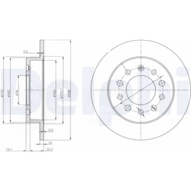 Delphi | Bremsscheibe | BG3862