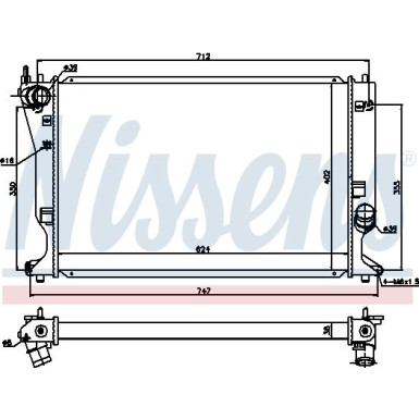 Nissens | Kühler, Motorkühlung | 64695