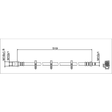 Metzger | Bremsschlauch | 4112047