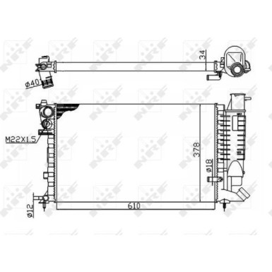 NRF | Kühler, Motorkühlung | 50475