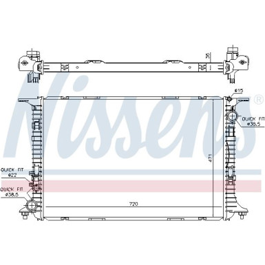 Nissens | Kühler, Motorkühlung | 60359