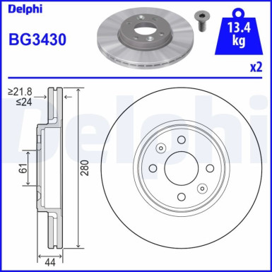 Delphi | Bremsscheibe | BG3430