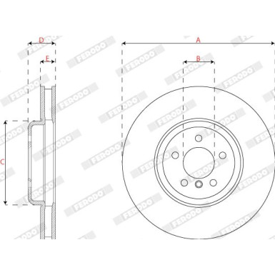 Ferodo | Bremsscheibe | DDF2042LC-1