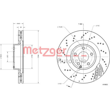 Metzger | Bremsscheibe | 6110832