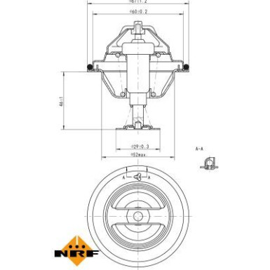 NRF | Thermostat, Kühlmittel | 725077