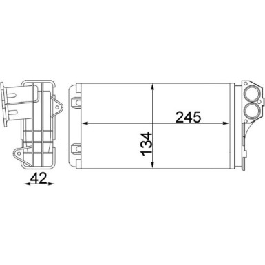 Mahle | Wärmetauscher, Innenraumheizung | AH 88 000S