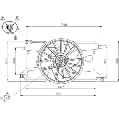 NRF | Lüfter, Motorkühlung | 47961