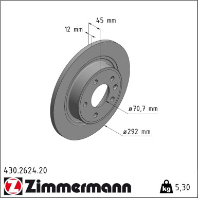 Zimmermann | Bremsscheibe | 430.2624.20