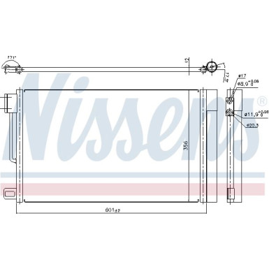 Nissens | Kondensator, Klimaanlage | 94973