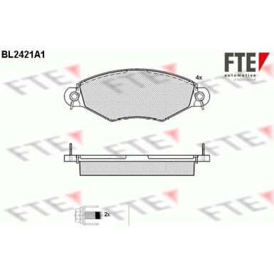 FTE | Bremsbelagsatz, Scheibenbremse | 9010725