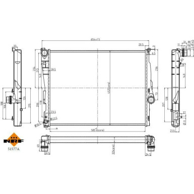 NRF | Kühler, Motorkühlung | 51577A