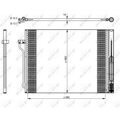 NRF | Kondensator, Klimaanlage | 350325