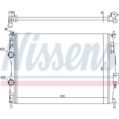 Nissens | Kühler, Motorkühlung | 67368