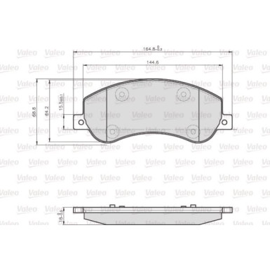 Valeo | Bremsbelagsatz, Scheibenbremse | 872816