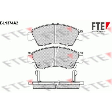 FTE | Bremsbelagsatz, Scheibenbremse | 9010151